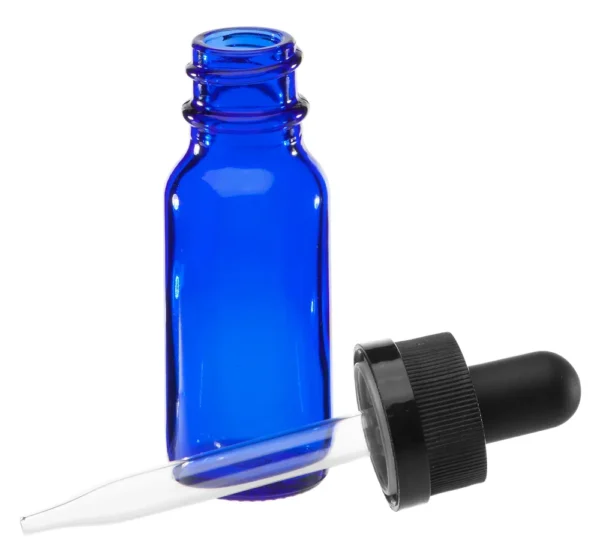 Blue Glass Bottle 0.5oz